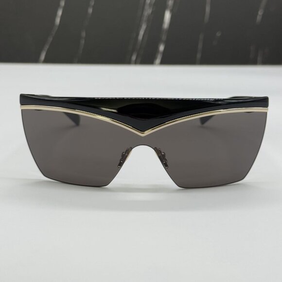 NEW SAINT LAURENT SL614 MASK 001 WOMEN BLACK SUNGLASSES SAINT LAURENT SL 614 001 - Picture 2 of 14
